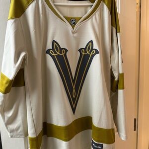 Fanatics Cream and Gold NHL Jersey
